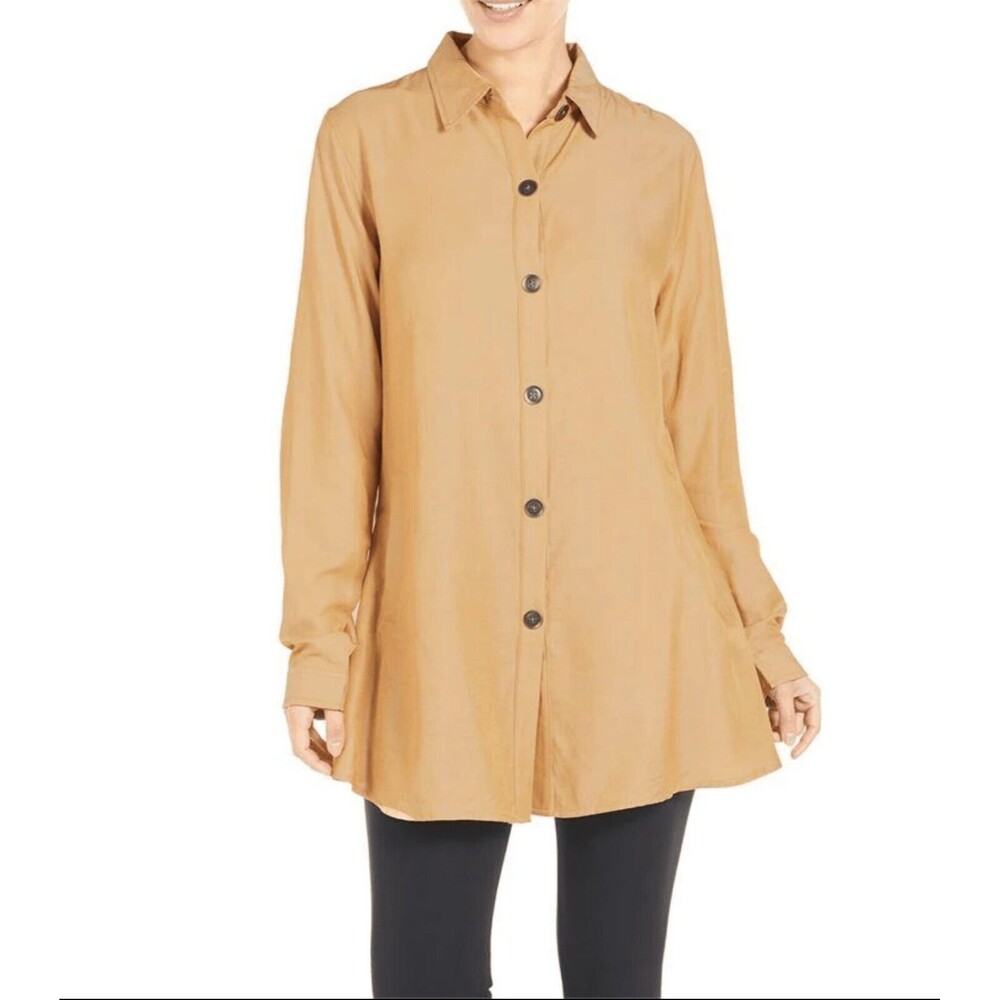 NWT Coco+Carmen Piper Swing Tunic Mastard Color 2 Side Pockets Women Size L/XL